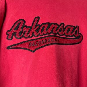Vintage Arkansas Razorbacks Hoodie by Oarsman 913 XL
